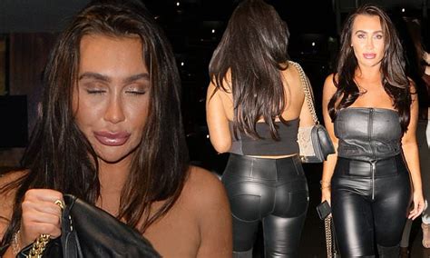 Lauren Goodger Looks Worse For Wear During Raucous Night Out In Essex Daily Mail Online