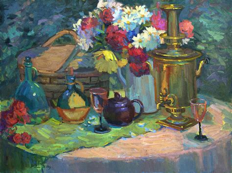 Russian Picnic Still Life Painting By Diane Mcclary Pixels