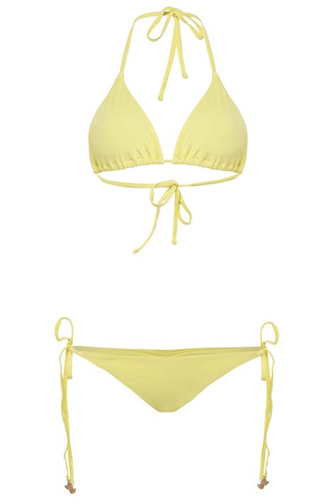 Pale Yellow Bikini Oleaje Swimwear