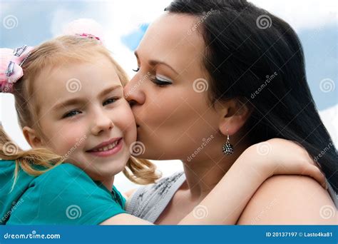 Mother Kissing Daughter Stock Image Image Of Embrace 20137197