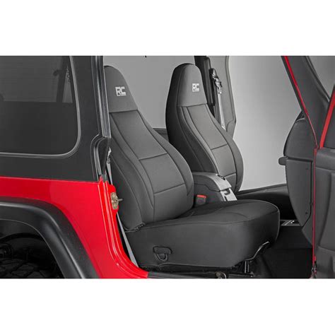 rough country  front rear seat covers    jeep wrangler tj