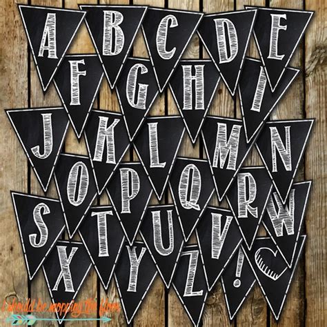 Free Printable Chalkboard Banner Letters A Z Free Printable Banner