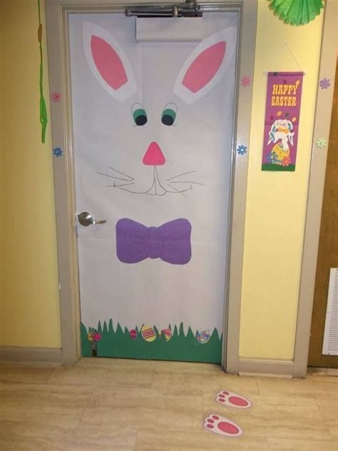 45 Awesome Easter Door Decorations Ideas Door Decorations Classroom Easter Bunny Door