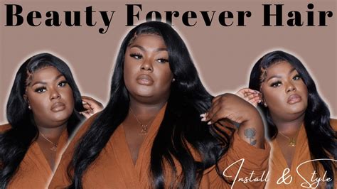 Installing 28 Inch Beauty Forever Frontal Wig Shanice J Youtube