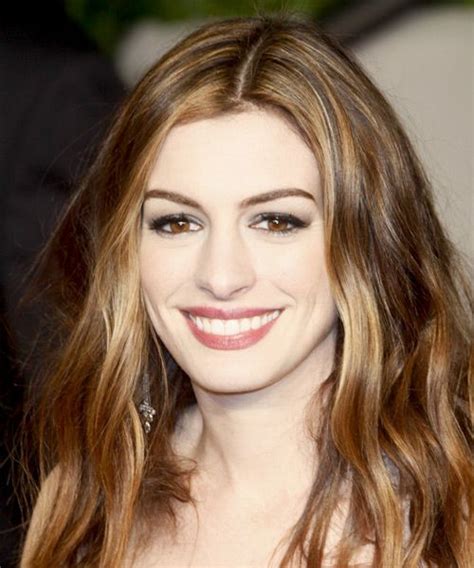View And Try On This Anne Hathaway Long Wavy Casual Hairstyle Medium