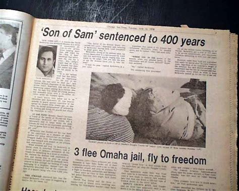 David Berkowitz Sentenced Son Of Sam