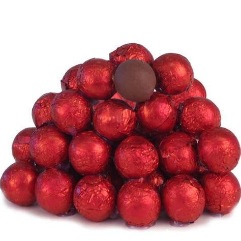 Red Foiled Milk Chocolate Balls 1099 Red Chocolate Bulk Chocolate