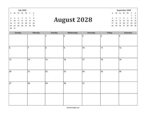 2028 Calendars Free Printable