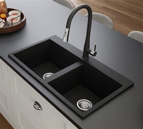 Black Kitchen Sink Lavello Elle 200t 32 Kitchen Sinks Drop In