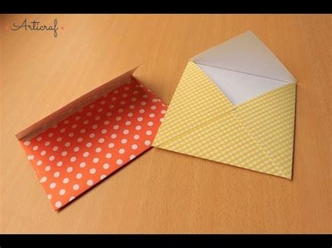 Cómo hacer un Sobre de Papel sin pegamento Técnicas Origami YouTube
