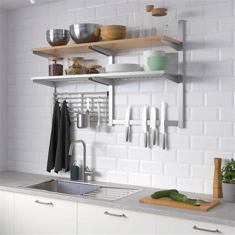 Introducing kungsfors a new kitchen storage system ikea. KUNGSFORS Ophangrail/plank/magnlijst/wandrek - roestvrij ...