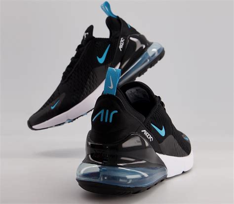 Nike Air Max 270 Trainers Black Light Blue Fury Dk Smoke Grey Sneaker