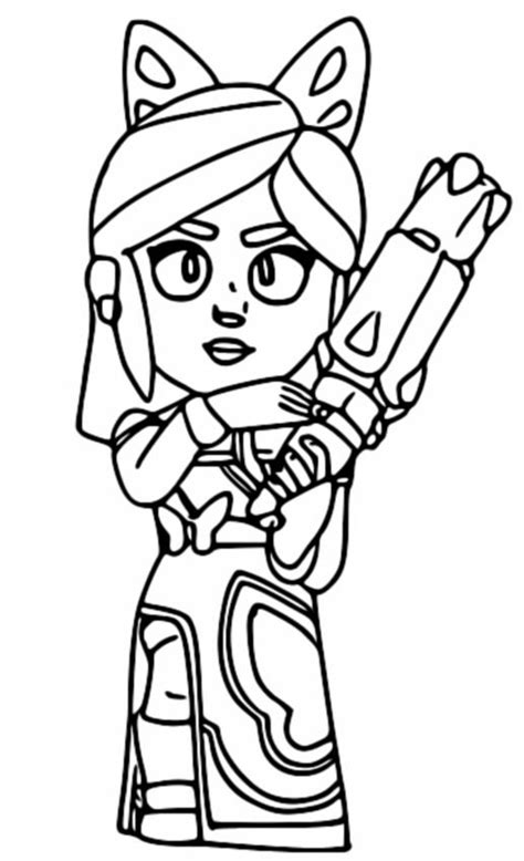 Brawl Stars Piper Coloring Page Free Printable Colori