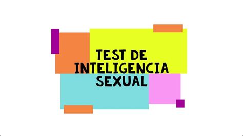 test de inteligencia sexual youtube
