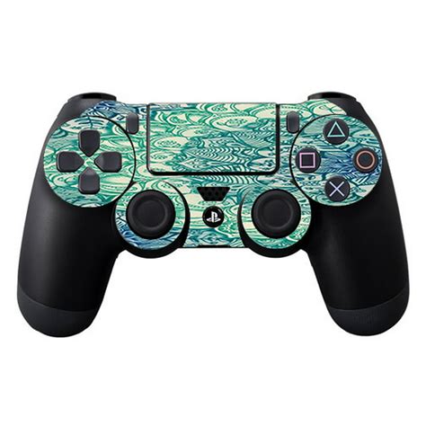 Skins Decals For Ps4 Playstation 4 Controller Teal Green Mandala