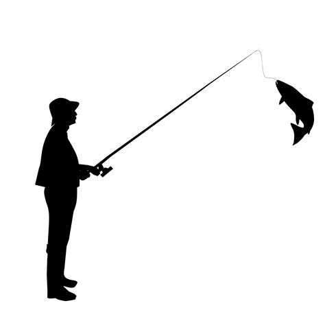 258 Silhouette Man Fishing Svg Svg Png Eps Dxf File