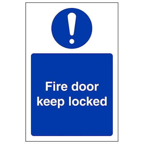 Fire Door Keep Locked Portrait Safety Signs 4 Less