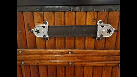 How To Replace Leather Handles On A Trunk Part 2 Antique Trunks
