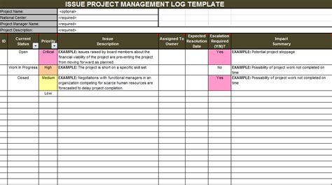 Project Issue Tracker Template Excel Excelonist