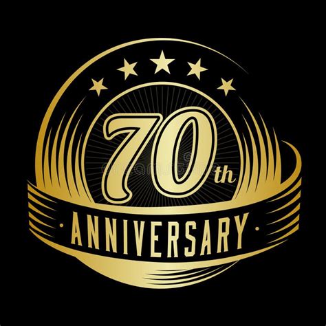 70 Years Anniversary Design Template 70th Anniversary Celebrating Logo