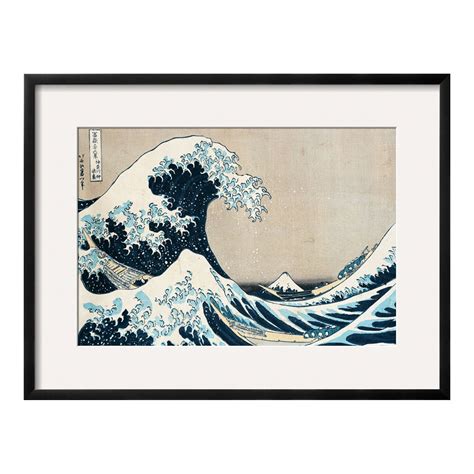 The Great Wave Of Kanagawa Green Art Print Framed Art Prints Great