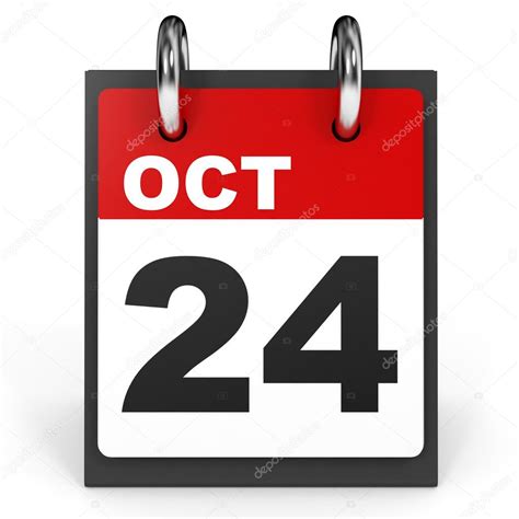 October 24 Calendar On White Background Stock Photo By ©icreative3d