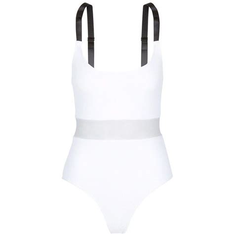 Beth Richards Agnes Mesh Waist One Piece Swimsuit 270 Liked On
