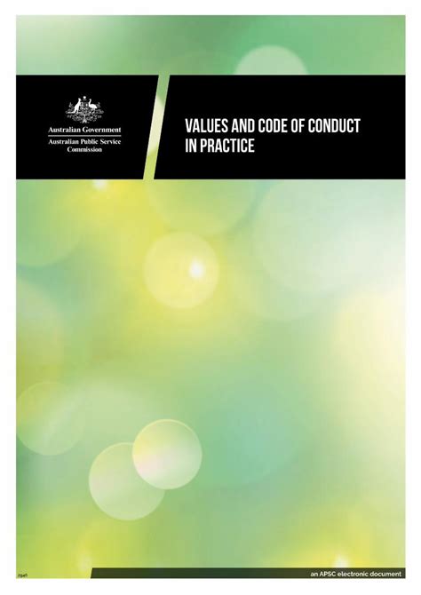 Docx Aps Values And Code Of Conduct In Practice Au · Web