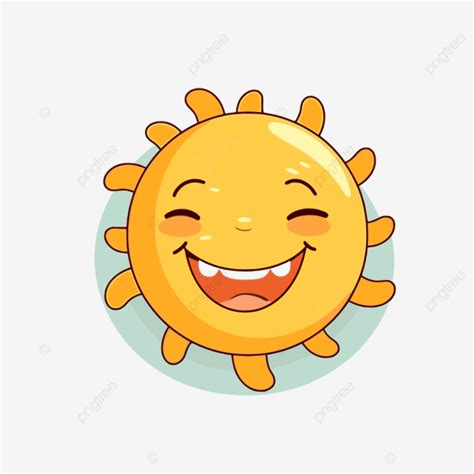 Sol Sorridente Clipart Sol Sorrindo Personagem Plana Desenho Animado