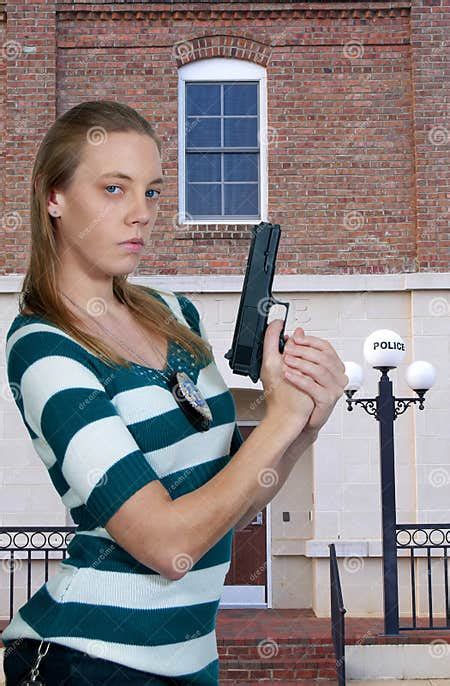 Female Detective Stock Photo Image Of Armed Authority 17065802
