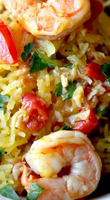 Shred the flesh of the squash and discard the skin. Shrimp Scampi Spaghetti Squash | Recipe | Squash recipes ...