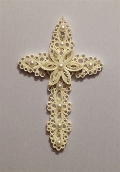 Items Similar To Paper Quilled Cross Paper Filigree Paper Lace White