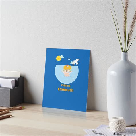 Exmouth Cute And Fun Summer Seaside Chilling Swimming Design Art Board