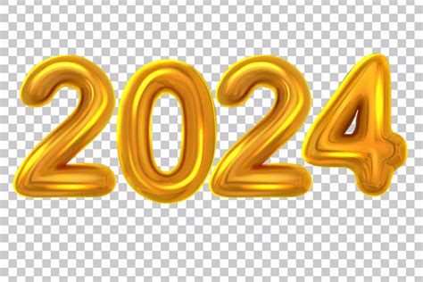 🔥 3d Gold Happy New Year 2024 Number Png Background 2 Backgrounddb
