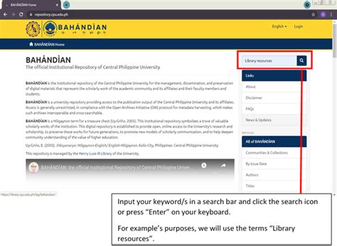 How To Use And Search Bahandian Bahandian Repository Guide Henry