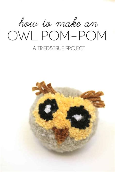How To Make A Diy Owl Pom Pom Diy Candy