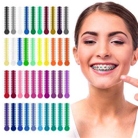 Orthodontic Ligature Ties Braces Color Bands 1040 Pcs Annhua Dental