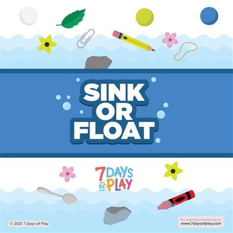 Sink Or Float Experiment All About Density 7 Days Of Play