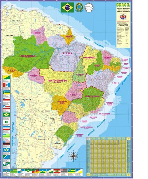 Mapa Brasil Político e Rodoviário LojaApoio