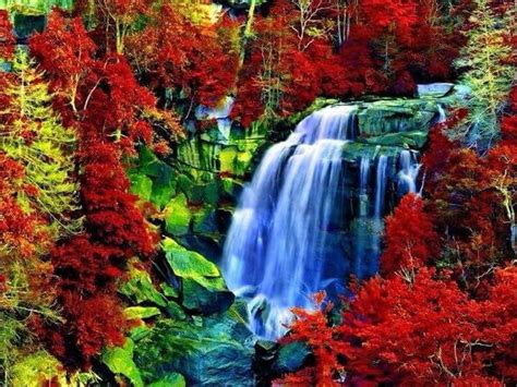 Autumn Waterfalls Waterfall Fall Wallpaper