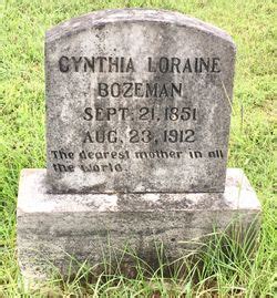 Cynthia Loraine Armstrong Bozeman 1851 1912 Mémorial Find a Grave