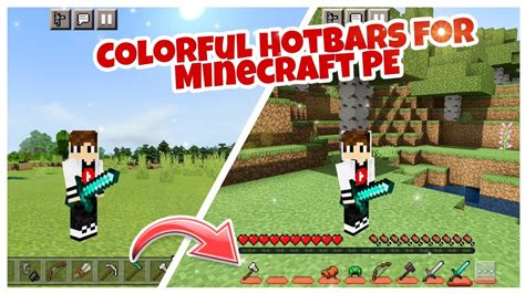 Colorful Hotbars For Minecraft Pe Colorful Hotbars For Minecraft
