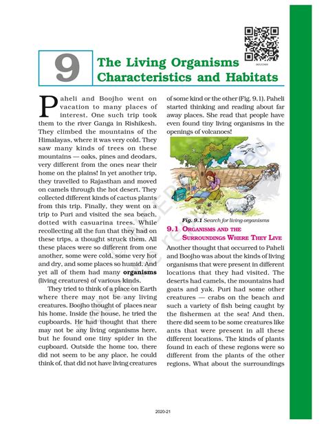 The Living Organisms Characteristics And Habitats Ncert Book Of Class
