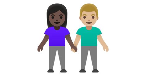 👩🏿‍🤝‍👨🏼 Woman And Man Holding Hands Dark Skin Tone Medium Light Skin Tone Emoji