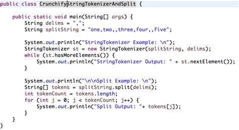 Below are some examples on how to. Java StringTokenizer and String Split Example + Split by ...
