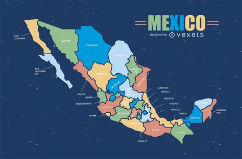 Mapa Politico Editable De Mexico Ilustracion Del Vector Ilustracion