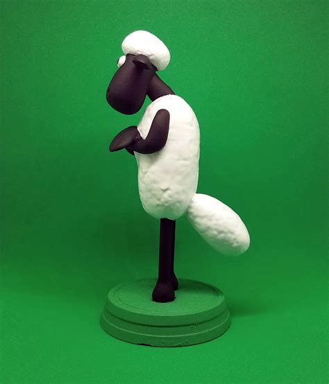 Shaun The Sheep 3d Printed Handpainted Figurine Fan Art Etsy