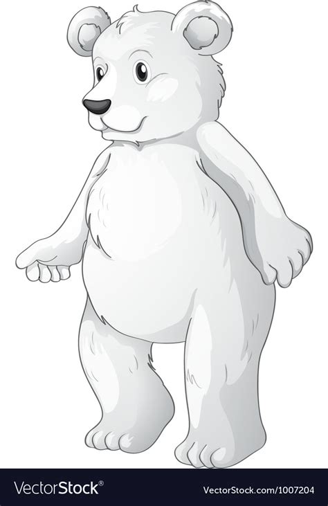 Cartoon Polar Bear Royalty Free Vector Image Vectorstock