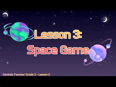 Grade 3 Lesson 3 Space Game English Esl Video Lessons