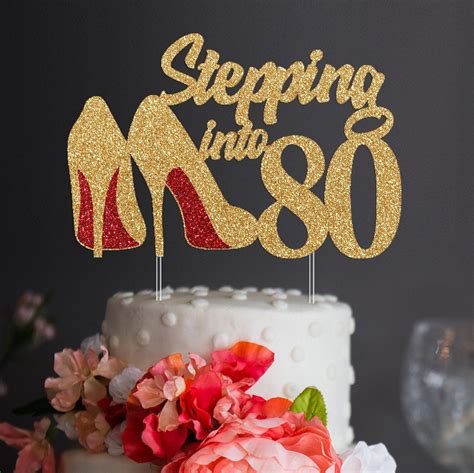 80th Birthday Cake Topper Milestone Birthday 80th Birthday Etsy